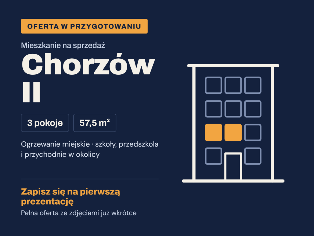 Chorzów II – 3 pokoje, 57,5 m², do remontu | OFERTA W PRZYGOTOWANIU